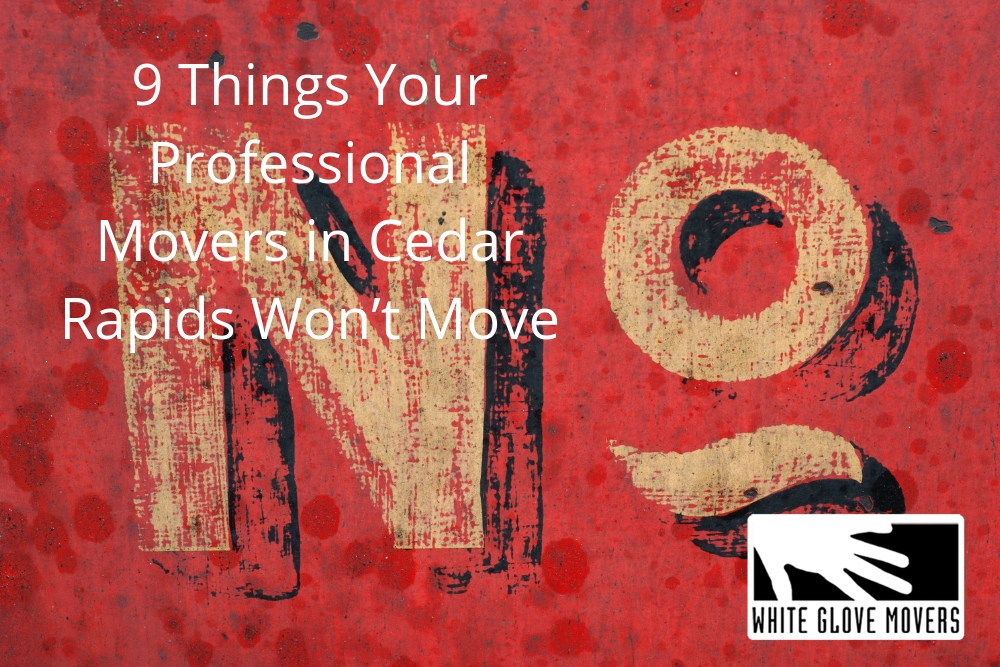 9 Things Your Professional Movers in Cedar Rapids Won’t Move